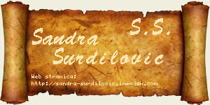 Sandra Šurdilović vizit kartica
